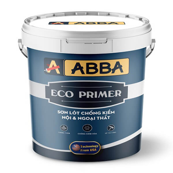 Sơn lót ABBA Eco Primer: Sơn lót ABBA Eco Primer được tạo ra với công thức độc quyền và kỹ thuật tiên tiến nhất. Có nhiều lợi ích khi sử dụng ABBA Eco Primer, từ bảo vệ tường nhà tránh kiềm, đến tính năng bám dính cao và dễ sử dụng. Với sự đa dạng của sản phẩm, ABBA Eco Primer chắc chắn sẽ là một sự lựa chọn thông minh cho công trình nhà của bạn.