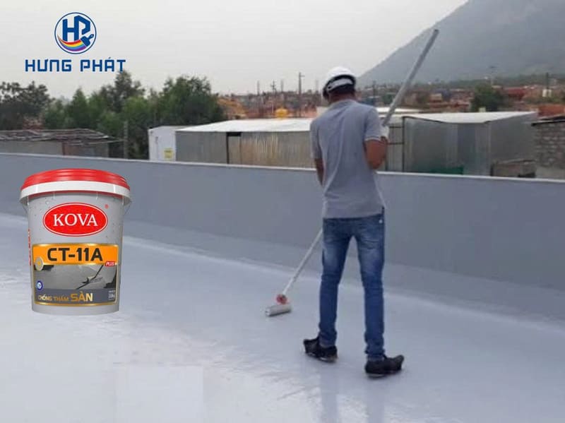 Ứng dụng thực tế của chất chống thấm Kova CT-11A Plus sàn