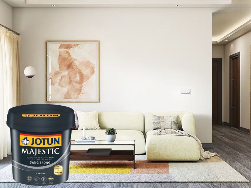 Sơn nội thất Jotun Majestic với bề mặt bóng mịn, sang trọng