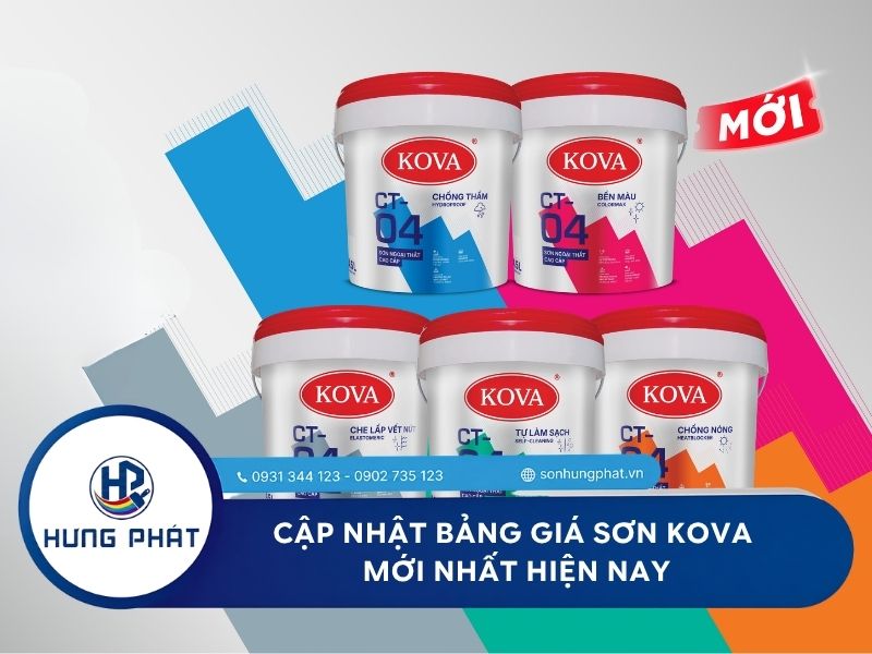 Cập nhật bảng giá sơn Kova mới nhất [Tháng 5/2026]