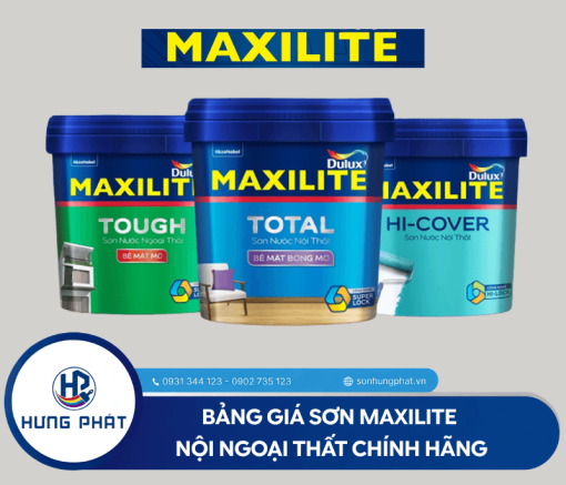 Bảng giá sơn Maxilite nội ngoại thất chính hãng [tháng 5/2026]