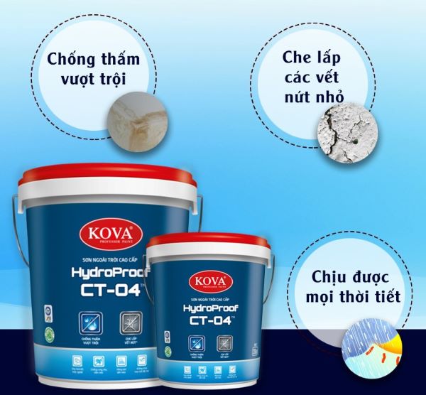 Những tính năng nổi bật của sơn ngoài trời chống thấm HydroProof CT-04 Những tính năng nổi bật của sơn ngoài trời chống thấm HydroProof CT-04