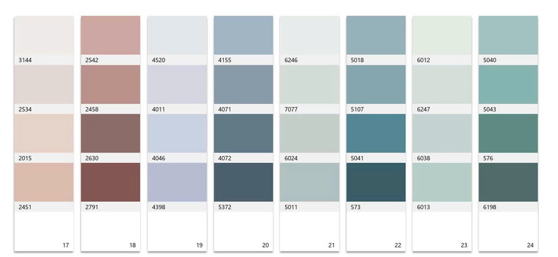 Nhóm màu lạnh mát mẻ và dịu mắt