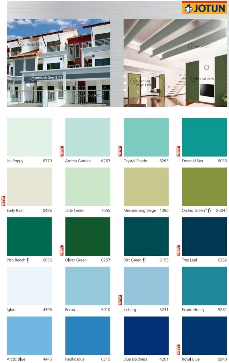 Bảng màu sơn dầu Jotun đầy đủ 2025 Bảng màu sơn dầu Jotun đầy đủ 2025