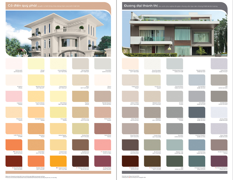 Khám phá bảng màu sơn Dulux ngoài trời Khám phá bảng màu sơn Dulux ngoài trời