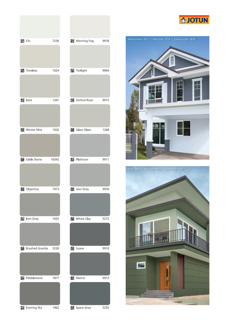 Bảng màu sơn ngoại thất ấn tượng, bền màu Bảng màu sơn ngoại thất ấn tượng, bền màu