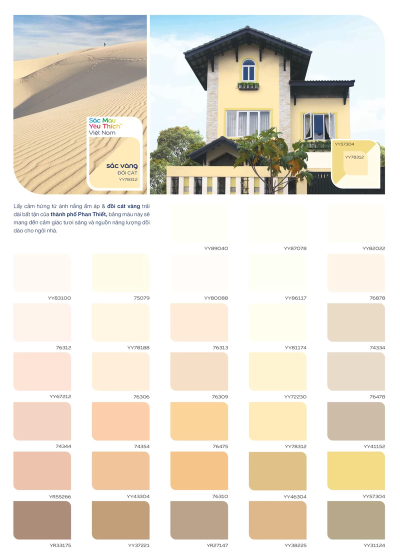 Bảng màu sơn ngoại thất Maxilite với tông sáng rực rỡ