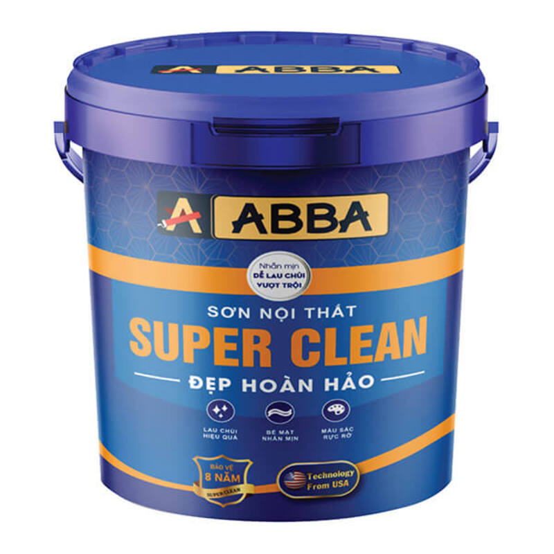 Sơn cao cấp ABBA Super Clean bóng đẹp hoàn hảo Sơn cao cấp ABBA Super Clean bóng đẹp hoàn hảo