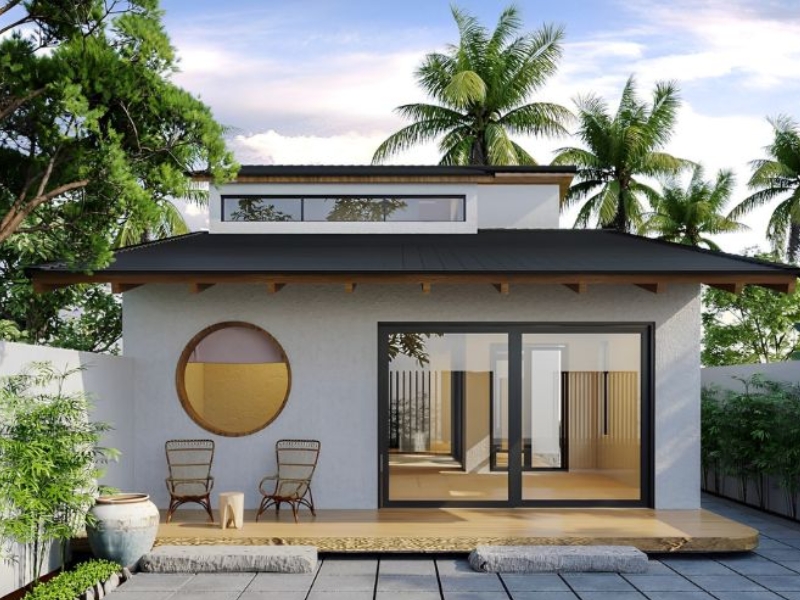 Sử dụng các màu sắc đối lập để làm nổi bật các chi tiết kiến trúc