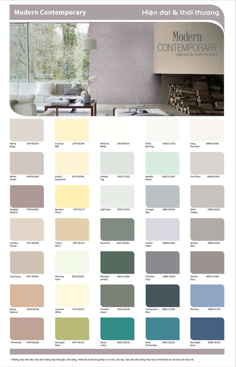 Tông màu trung tính hiện đại, dễ phối màu Tông màu trung tính hiện đại, dễ phối màu