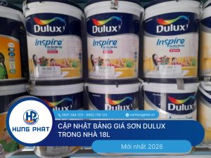 Cập nhật bảng giá sơn Dulux trong nhà 18L mới nhất
