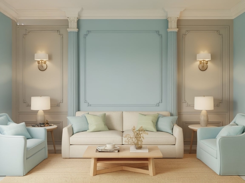 Sự kết hợp giữa vàng pastel trên nền xanh nước biển giúp ngôi nhà thêm trẻ trung năng động Sự kết hợp giữa vàng pastel trên nền xanh nước biển giúp ngôi nhà thêm trẻ trung năng động