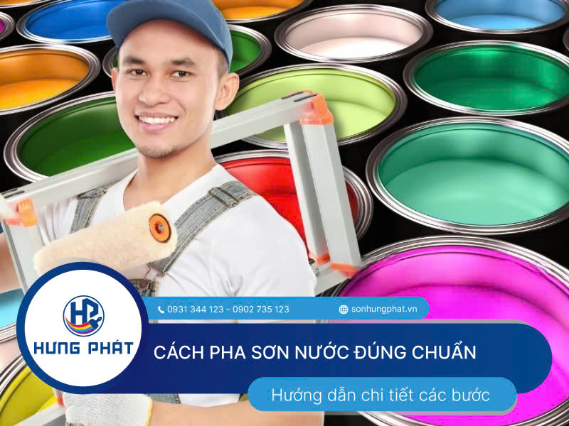 Cách pha sơn nước đúng chuẩn giúp lớp sơn mịn đẹp, bền màu