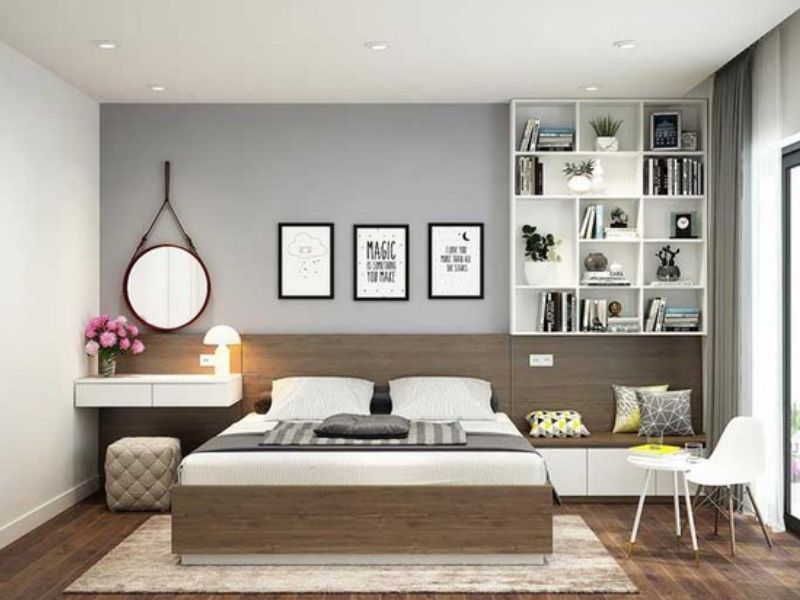 Nội thất gỗ luôn là người bạn đồng hành tuyệt vời cho những mảng tường màu ghi sáng Nội thất gỗ luôn là người bạn đồng hành tuyệt vời cho những mảng tường màu ghi sáng