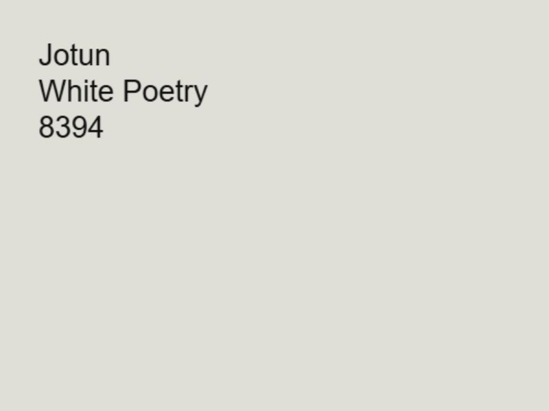 Mã màu sơn trắng xám Jotun 8394 White Poetry Mã màu sơn trắng xám Jotun 8394 White Poetry