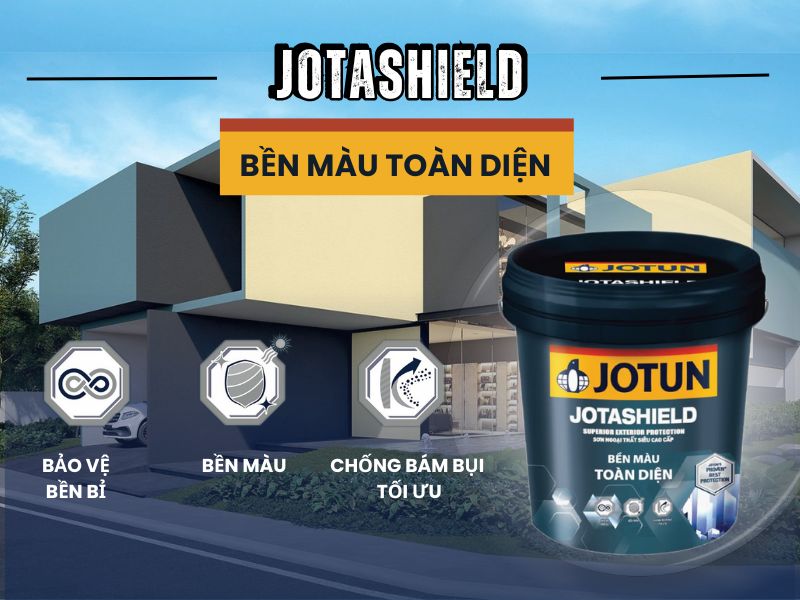 Sơn ngoại thất cao cấp Jotun Jotashield bền màu toàn diện Sơn ngoại thất cao cấp Jotun Jotashield bền màu toàn diện