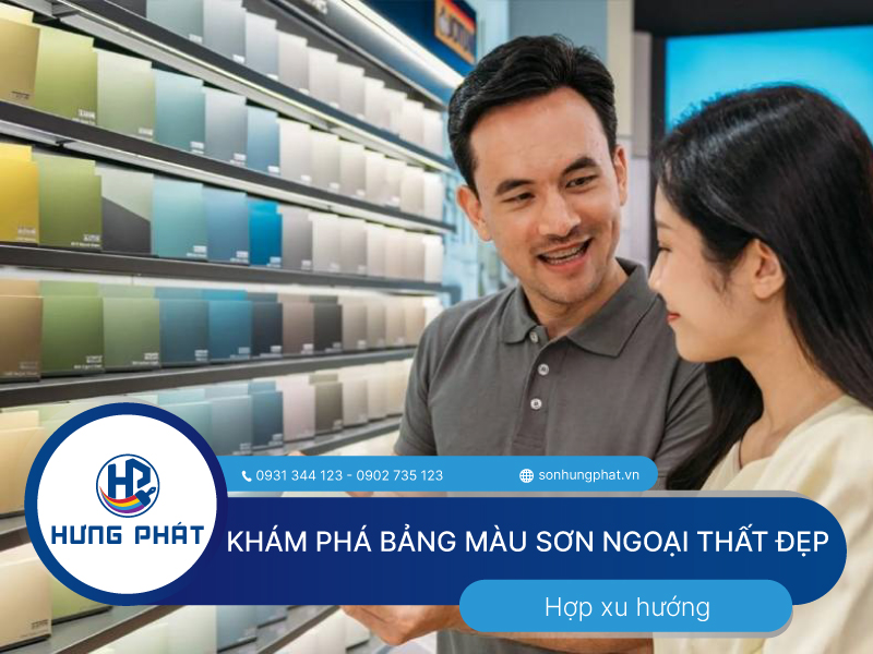 Khám phá bảng màu sơn ngoại thất đẹp hợp xu hướng