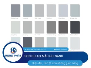 Sơn Dulux màu ghi sáng mang lại vẻ đẹp tinh tế, hiện đại cho không gian
