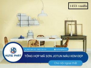Tổng hợp các mã màu sơn Jotun màu kem đẹp cho nội ngoại thất