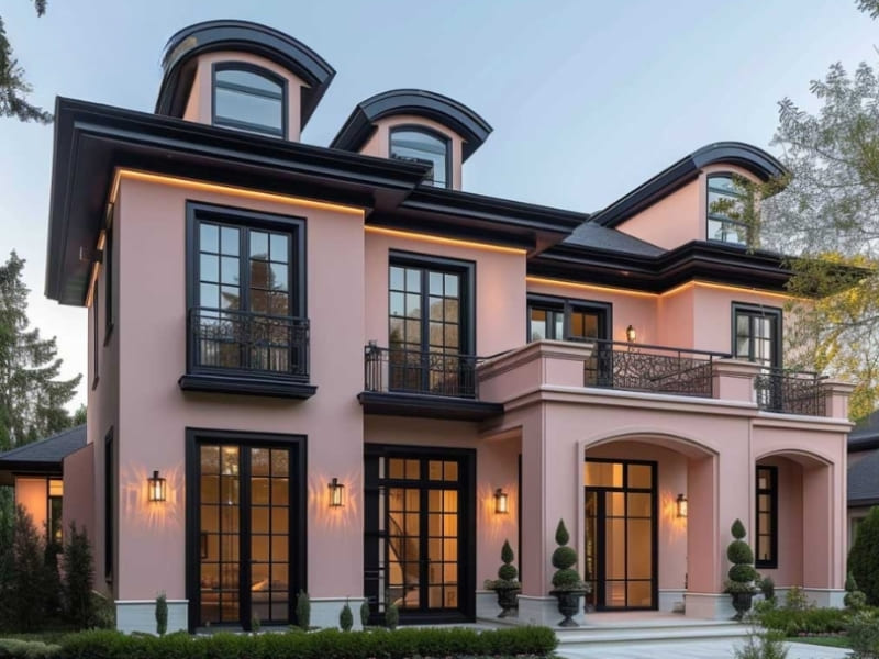 Sắc hồng pastel tạo ra không gian ngoại thất nhẹ nhàng và vô cùng tinh tế Sắc hồng pastel tạo ra không gian ngoại thất nhẹ nhàng và vô cùng tinh tế