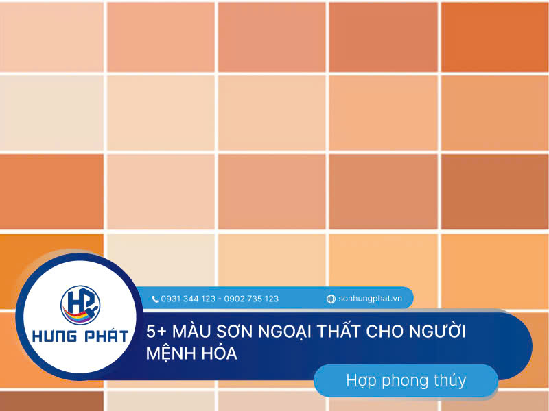 Màu sơn ngoại thất cho người mệnh Hỏa hợp phong thủy