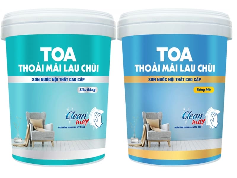 Sơn nội thất TOA giúp bề mặt tường trở nên láng mịn và bền màu