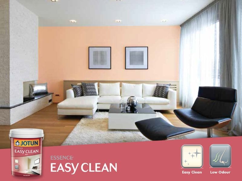 Ứng dụng thực tế của sơn Jotun Essence dễ lau chùi