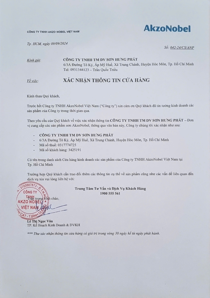 Sơn Hưng Phát là đại lý chính hãng của sơn Maxilite và Dulux thuộc tập đoàn AkzoNobel Sơn Hưng Phát là đại lý chính hãng của sơn Maxilite và Dulux thuộc tập đoàn AkzoNobel