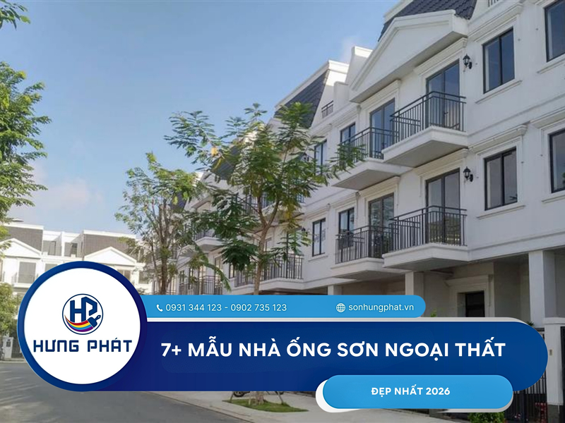 Những mẫu nhà ống sơn ngoại thất đẹp nhất 2026