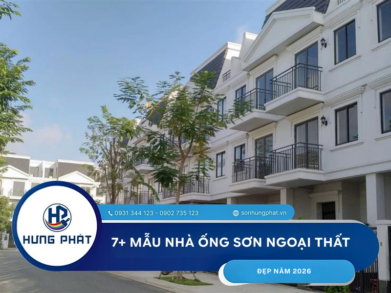Những mẫu nhà ống sơn ngoại thất đẹp năm 2026