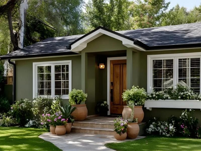 Sắc xanh rêu độc đáo tạo nên điểm nhấn gần gũi với không gian thiên nhiên xung quanh nhà Sắc xanh rêu độc đáo tạo nên điểm nhấn gần gũi với không gian thiên nhiên xung quanh nhà