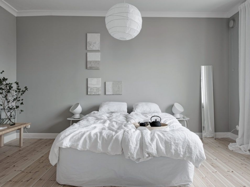 Sơn màu xám khói tạo nên chiều sâu nghệ thuật và sự phá cách cho không gian