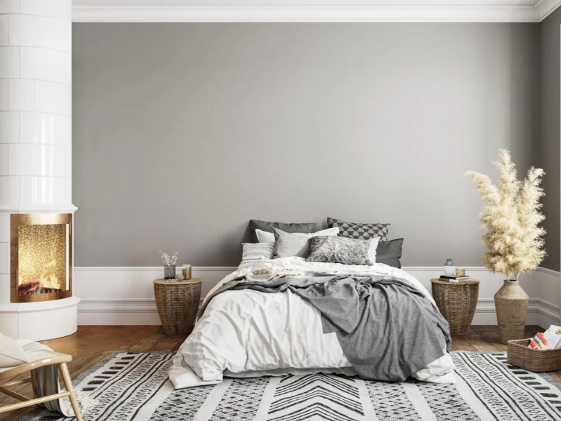 Màu xám nhạt giúp tối ưu hóa ánh sáng tự nhiên cho không gian sống