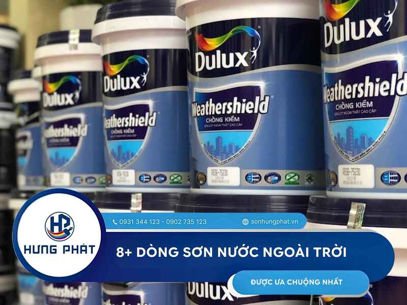 Các dòng sơn nước ngoài trời được ưa chuộng nhất hiện nay