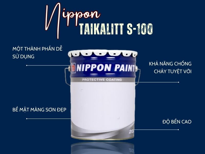 Sơn chống cháy nội thất Taikalitt S-100 NCB Intumescent Sơn chống cháy nội thất Taikalitt S-100 NCB Intumescent