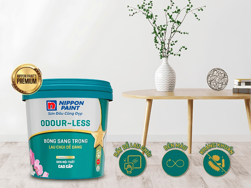 Dòng sơn này nổi bật với khả năng dễ lau chùi và duy trì vẻ đẹp trong quá trình sử dụng 