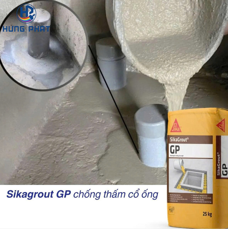 Ứng dụng thực tế của vữa rót Sikagrout GP Ứng dụng thực tế của vữa rót Sikagrout GP
