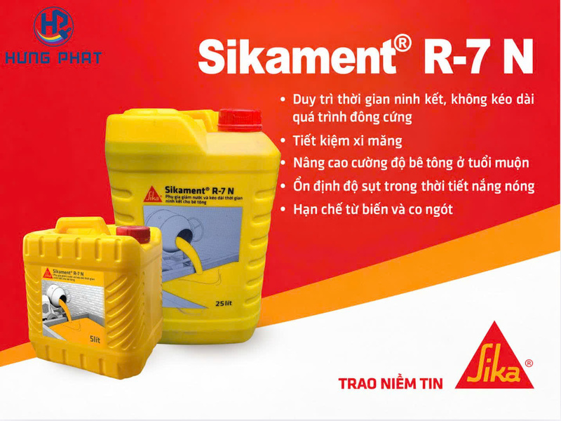 Ưu điểm nổi bật của phụ gia Sikament R-7 N Ưu điểm nổi bật của phụ gia Sikament R-7 N