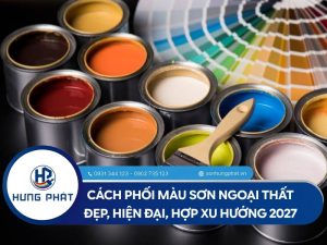 Cách phối màu sơn ngoại thất đẹp, hiện đại, hợp xu hướng