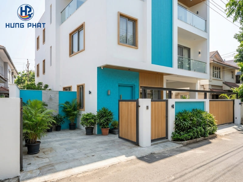 Mẫu phối màu sơn ngoại thất tươi mát, gần thiên nhiên Mẫu phối màu sơn ngoại thất tươi mát, gần thiên nhiên