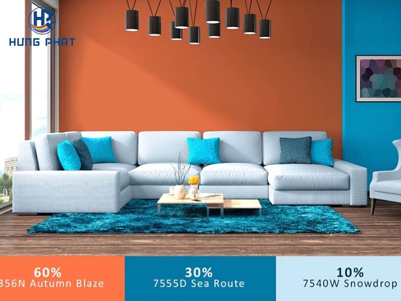 Nguyên tắc 60-30-10 trong phối màu sơn ngoại thất Nguyên tắc 60-30-10 trong phối màu sơn ngoại thất